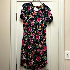 Excellent used condition navy and floral dress